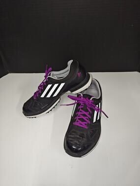 Adidas Adizero Sprintweb Women’s Golf Athletic Shoes #674733 Size 6 Black/Purple